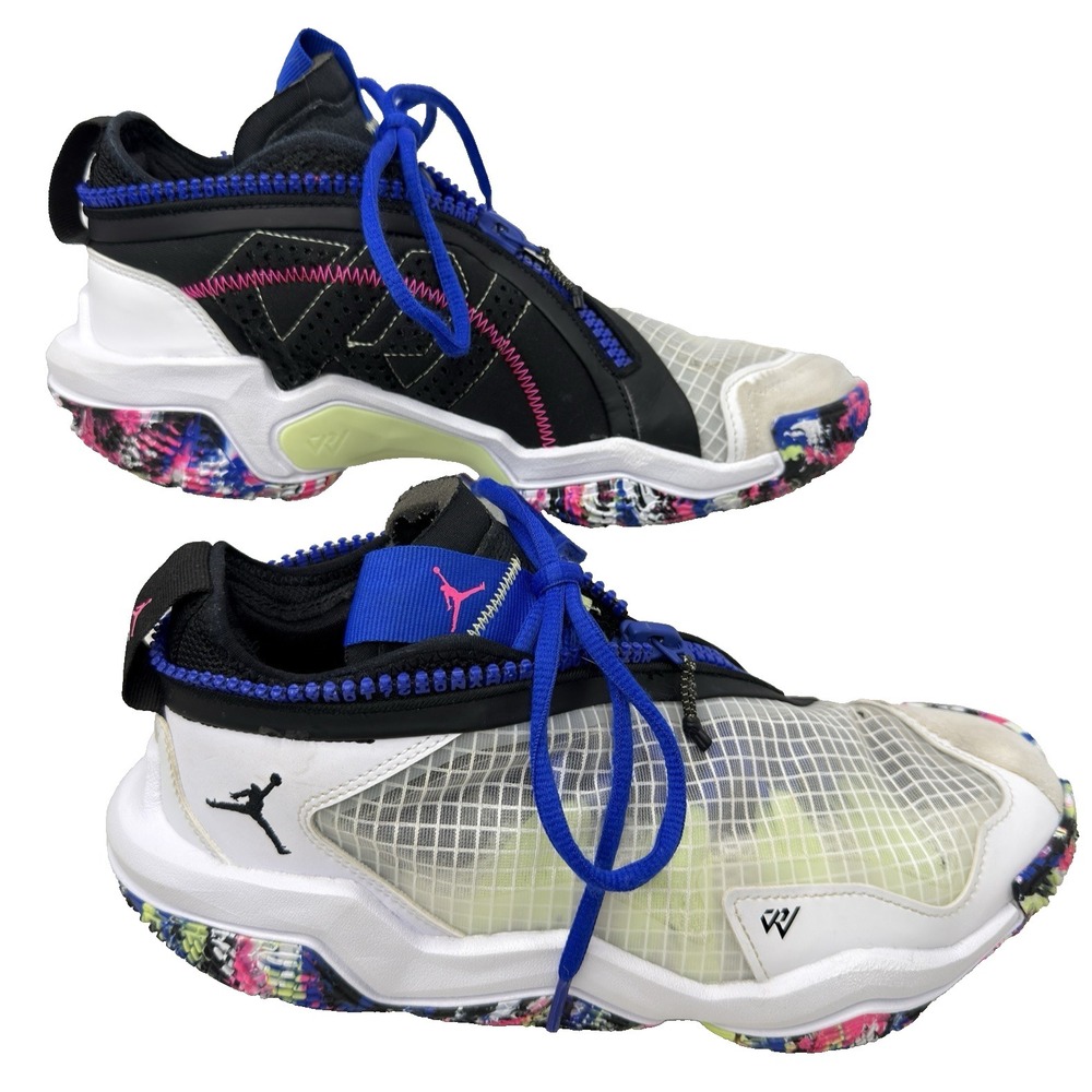 Nike Jordan Why Not Zer0.4 Mens 8 White Multicolor Basketball Shoes